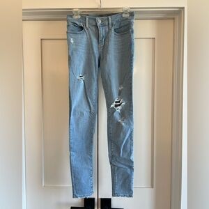 Levi’s 710 Super Skinny light wash jeans